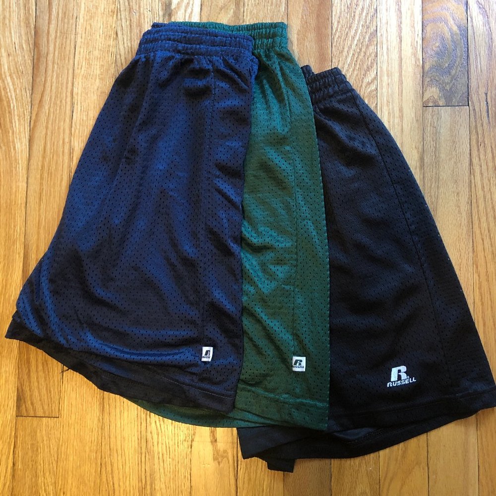 Russell Athletic Boys Mesh Shorts - Set of 3